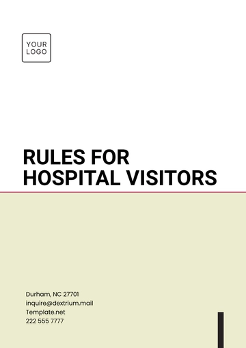 Free Rules for Hospital Visitor Template to Edit Online