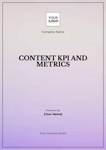Free Content KPI and Metrics Template to Edit Online