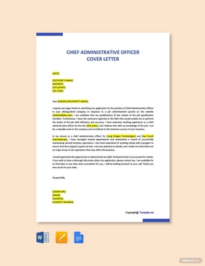 Chief Administrative Officer Cover Letter
