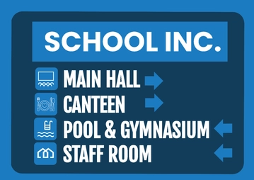 Free School Directional Sign Template to Edit Online