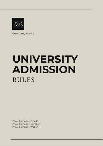 Free University Admission Rules Template to Edit Online