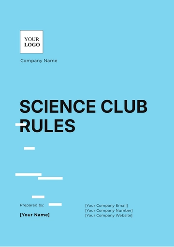 Free Science Club Rules Template to Edit Online