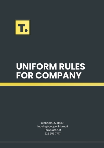 Free Uniform Rules for Company Template to Edit Online