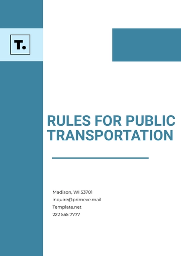 Free Rules for Public Transportation Template to Edit Online