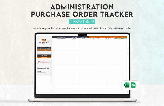 Administration Purchase Order Tracker Template