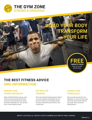Gym Flyer Template