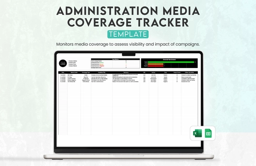 Administration Media Coverage Tracker Template