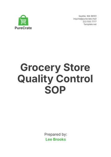 Free Grocery Store Quality Control SOP Template to Edit Online