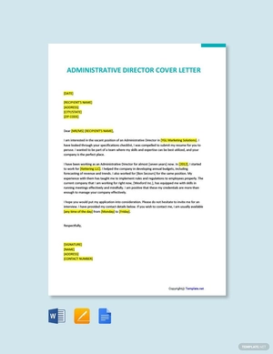 Administrative Director Cover Letter
