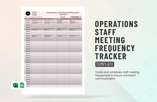 Operations Staff Meeting Frequency Tracker Template