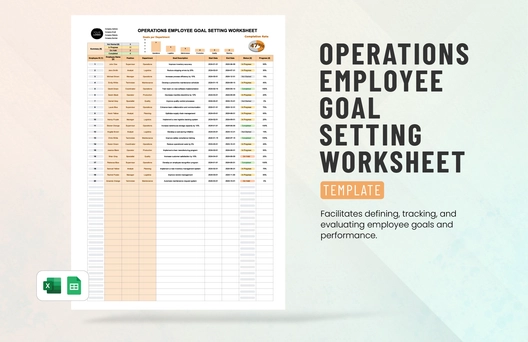 Operations Employee Goal Setting Worksheet Template