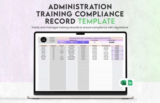 Administration Training Compliance Record Template