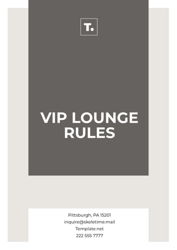 Free VIP Lounge Rules Template to Edit Online