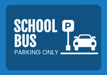Free School Parking Sign Template to Edit Online