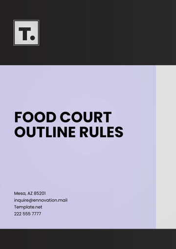 Free Food Court Outline Rules Template to Edit Online