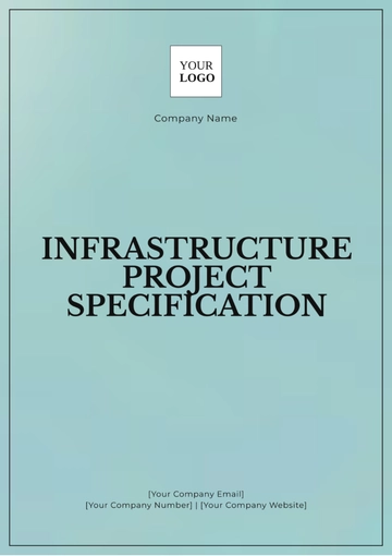 Free Infrastructure Project Specification Template to Edit Online