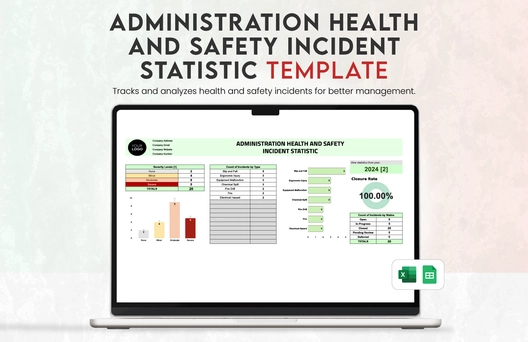 Administration Health and Safety Incident Statistic Template