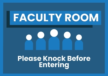 Free School Faculty Sign Template to Edit Online