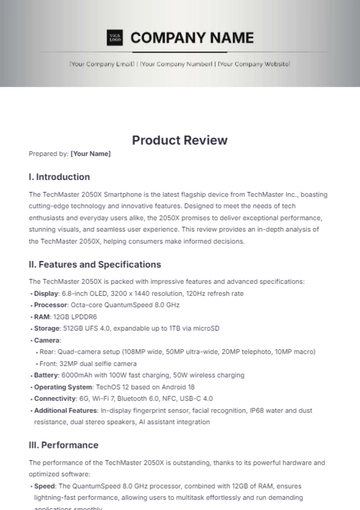 Free Product Review Template to Edit Online