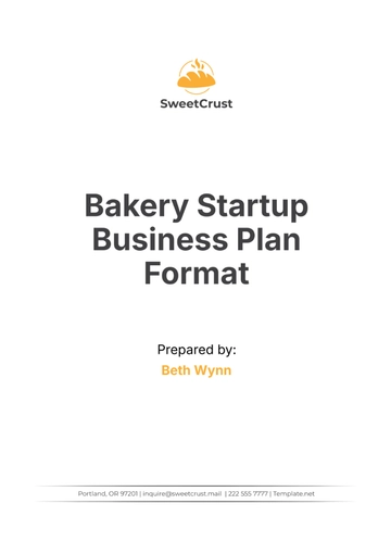 Free Bakery Startup Business Plan Format Template to Edit Online