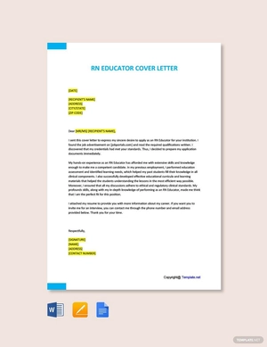 RN Educator Cover Letter Template