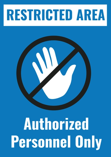 Free School Restricted Area Sign Template to Edit Online