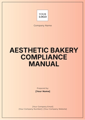 Free Aesthetic Bakery Compliance Manual Template to Edit Online