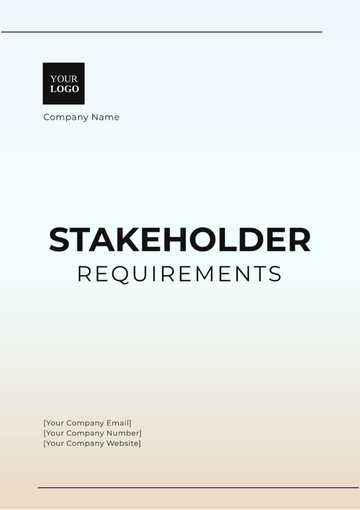 Free Stakeholder Requirements Template to Edit Online