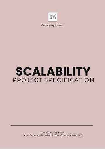 Free Scalability Project Specification Template to Edit Online