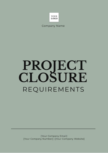Free Project Closure Requirements Template to Edit Online