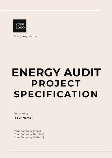Free Energy Audit Project Specification Template to Edit Online