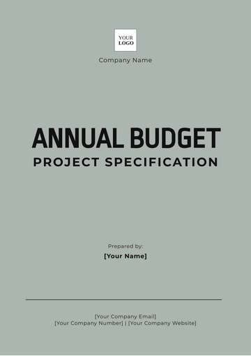 Free Annual Budget Project Specification Template to Edit Online