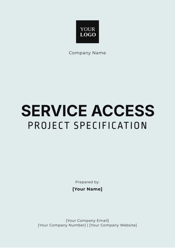 Free Service Access Project Specification Template to Edit Online