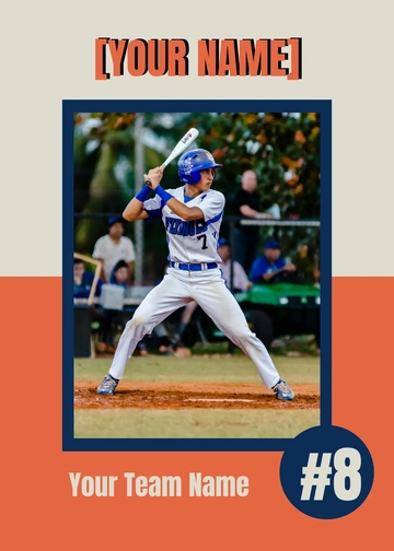 Free Classic Baseball Card Template to Edit Online