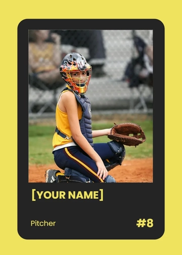 Free Minimalist Baseball Card Template to Edit Online
