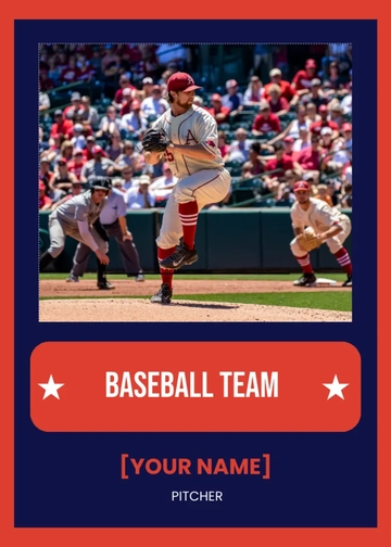 Free Vintage Baseball Card Template to Edit Online