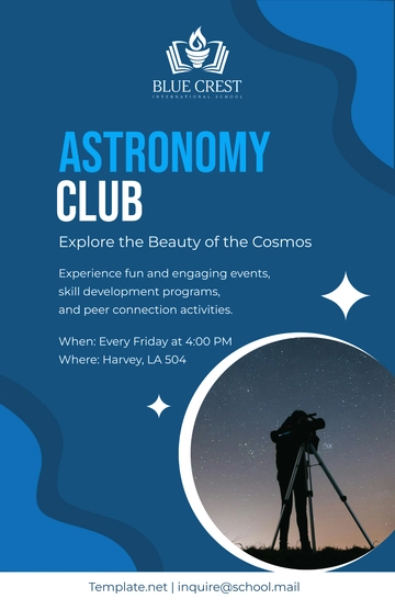 Free School Club Poster Template to Edit Online