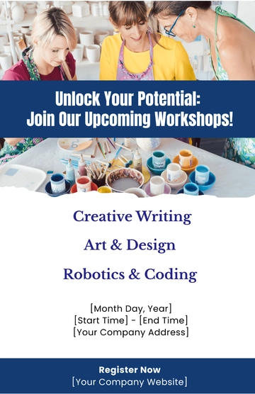 Free School Workshop Poster Template to Edit Online