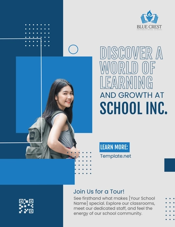 Free School Digital Flyer Template to Edit Online