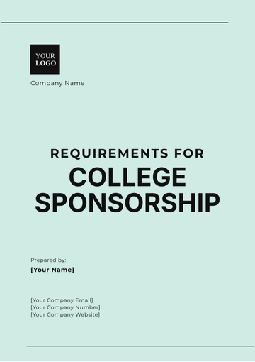Free Requirements for College Sponsorship Template to Edit Online