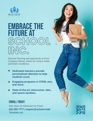 Free School Promotion Flyer Template to Edit Online