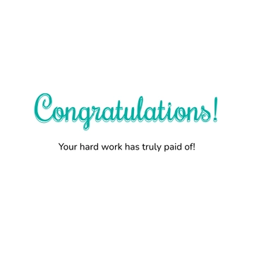 Free Handwritten Congratulations Text to Edit Online