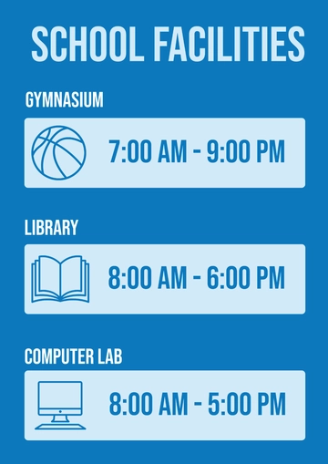 Free School Facilities Signage Template to Edit Online