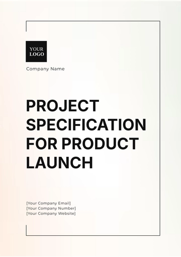 Free Project Specification for Product Launch Template to Edit Online