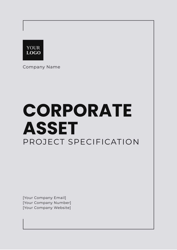 Free Corporate Asset Project Specification Template to Edit Online