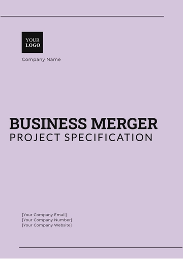 Free Business Merger Project Specification Template to Edit Online