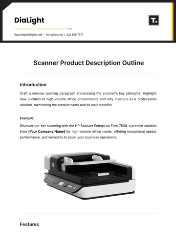 Free Scanner Product Description Outline Template to Edit Online