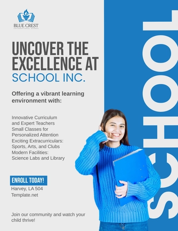 Free School Information Flyer Template to Edit Online