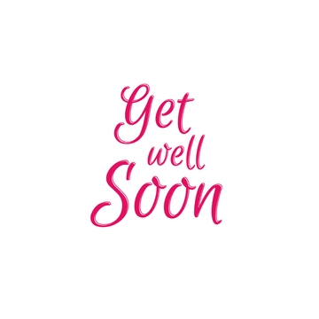 Free Get Well Soon Calligraphy Clipart to Edit Online