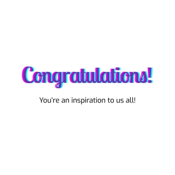 Free Whimsical Congratulations Text to Edit Online